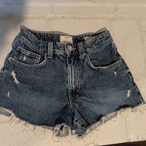 Cotton On Blue Distressed Jean Shorts